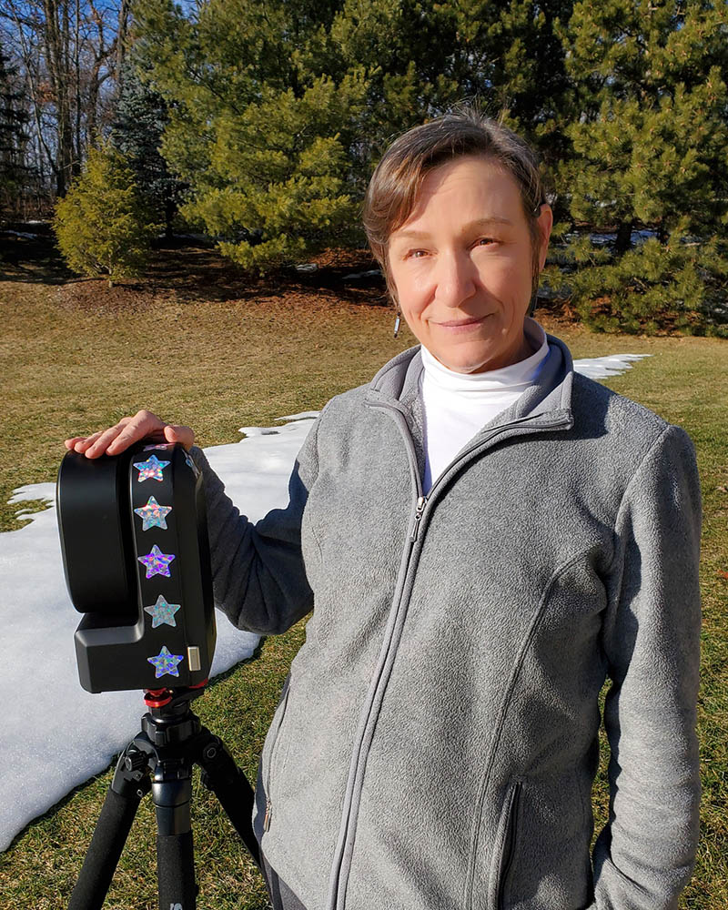 Carol Santulis with her SeeStar.