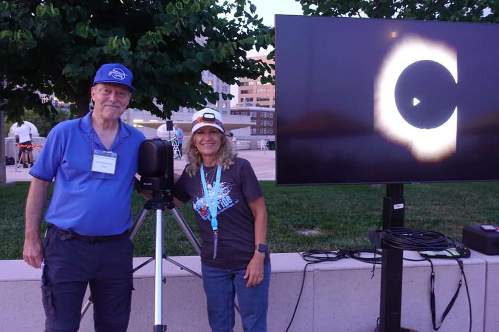 Ron and Bonnie Tiedt at Moon Over Monona Terrace, 2024. Photo by Alex Samuel.